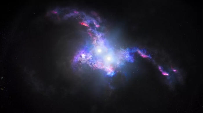 哈勃太空望远镜发现了合并星系中的两对双类星体